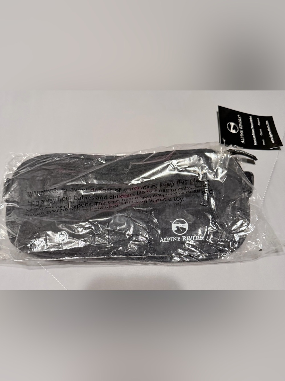 Alpine Rivers Black Money Belt with RFID Protection - Picture 5 of 5